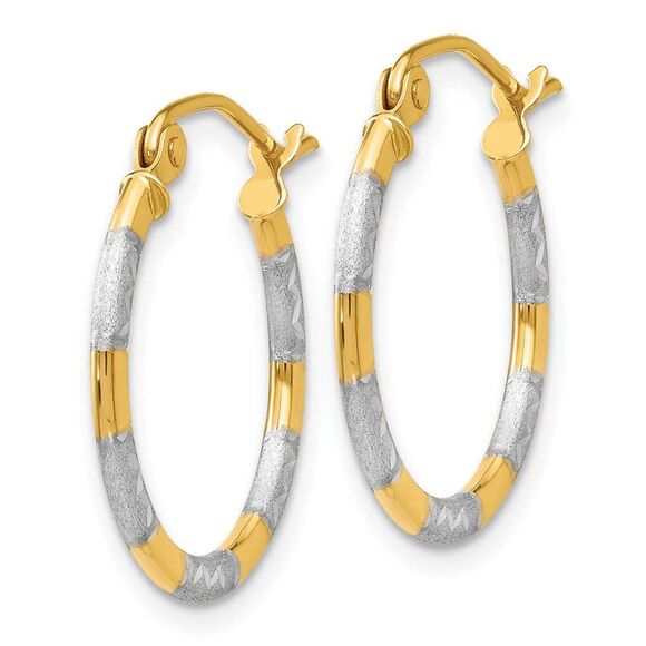 1.5mm, 14k Yellow Gold Round Hoop Earrings, 17mm (5/8 Inch)